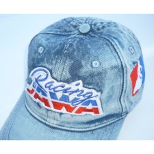 KŠILTOVKA VYŠÍVANÁ - MODRÁ DENIM - JAWA RACING SPEEDWAY